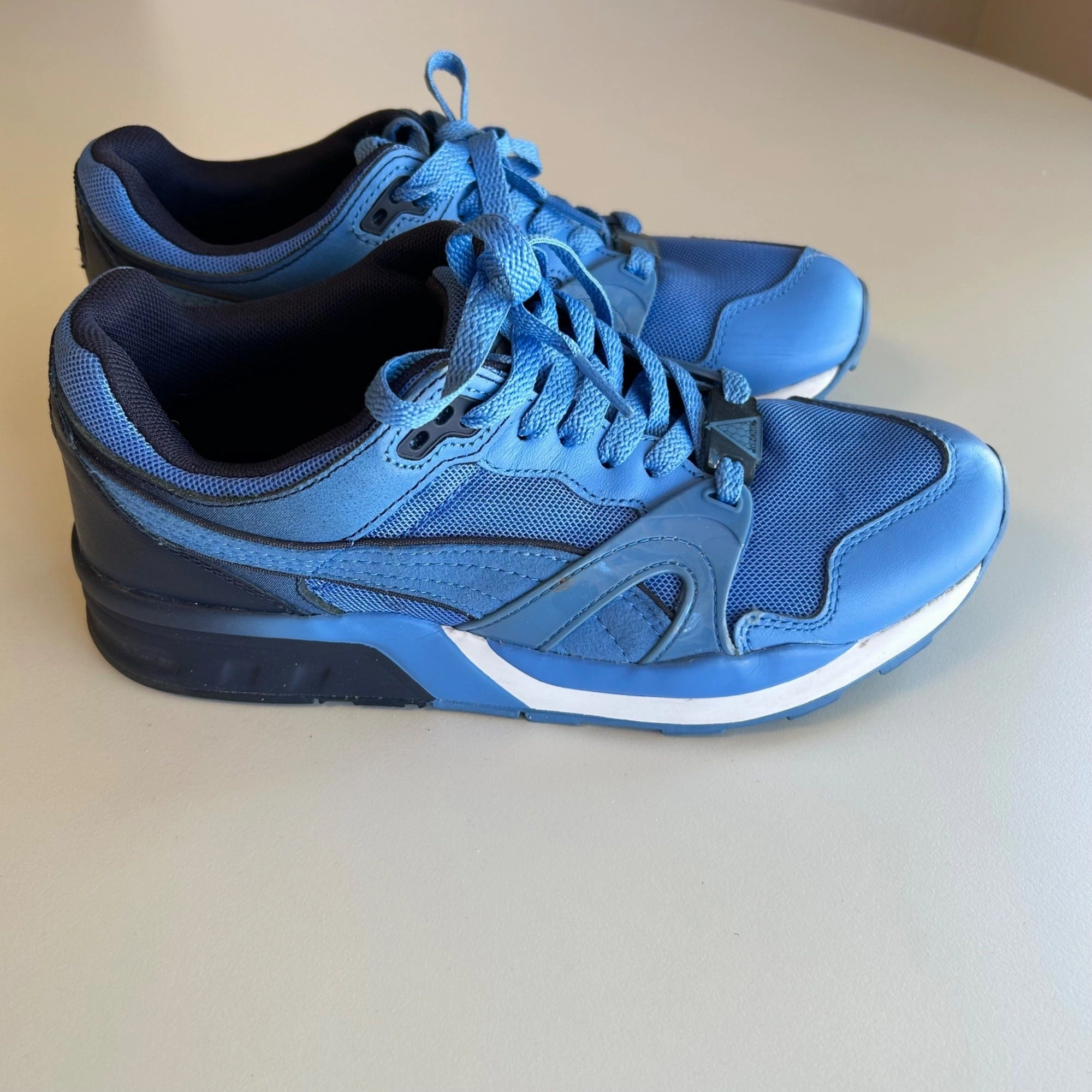 Puma XT 1 Blur Women's Size 8 Blue Lace Up Trainers Running Shoes Asic Running Shoes For Overpronators