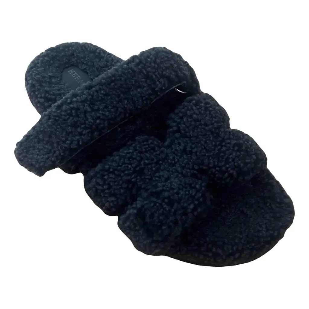 Fashion Slides Women Shearling-Like Slide Sandals Open Toe Slippers   A99741