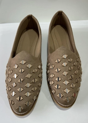 ANTIQUE GOLDEN MIRRORWORK SHOES FOR MEN North Face Loafers