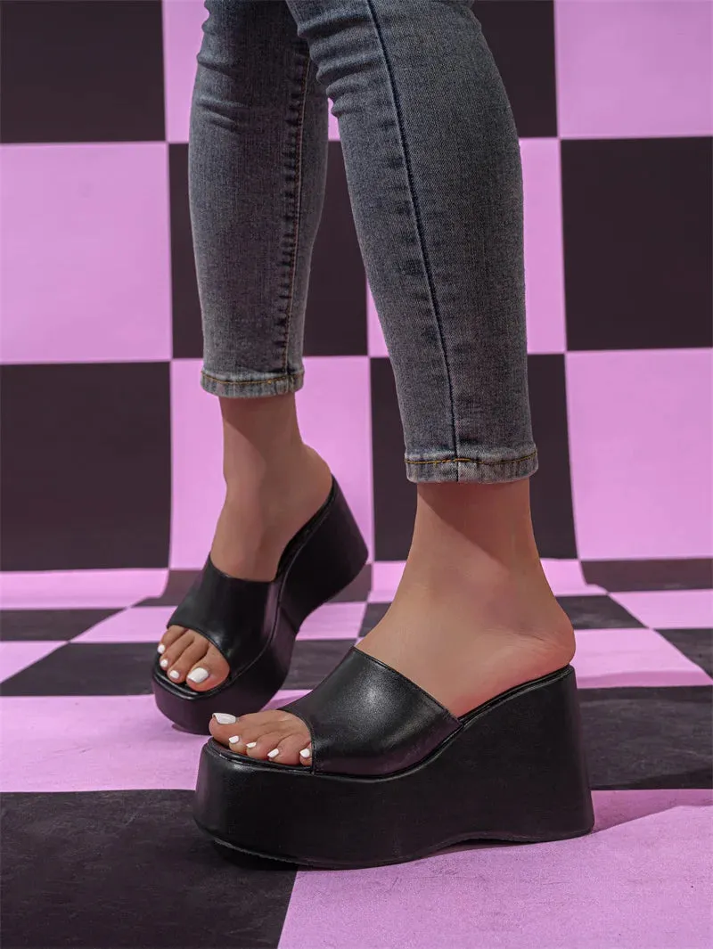 Detroit Lions Slippers Liyke Designer Open Toe Wedges Hausschuhe fr Frauen gemtliche weiche rosa Leder klobige Plateaus andalen Damenschuhe High Heels Slides