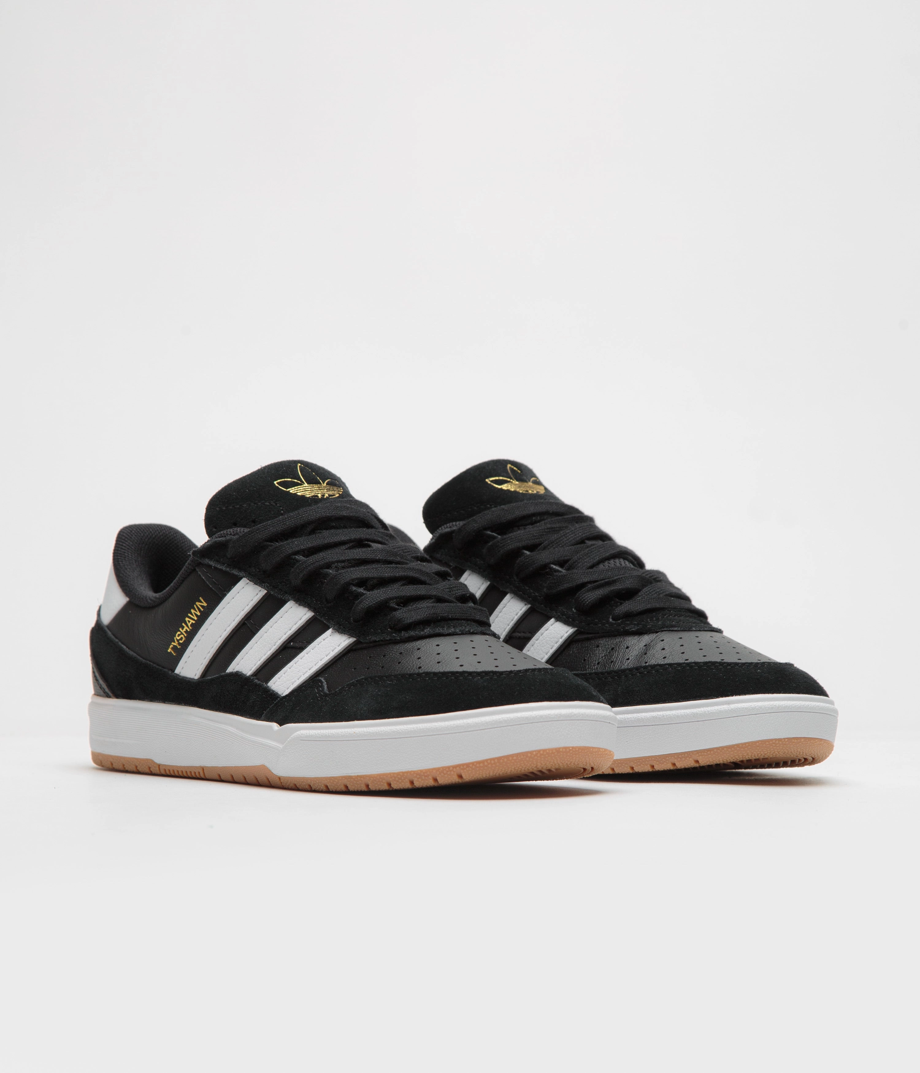 Adidas Tyshawn II Shoes - Core Black / FTWR White / Gum4 Adidas Strung Running Shoes