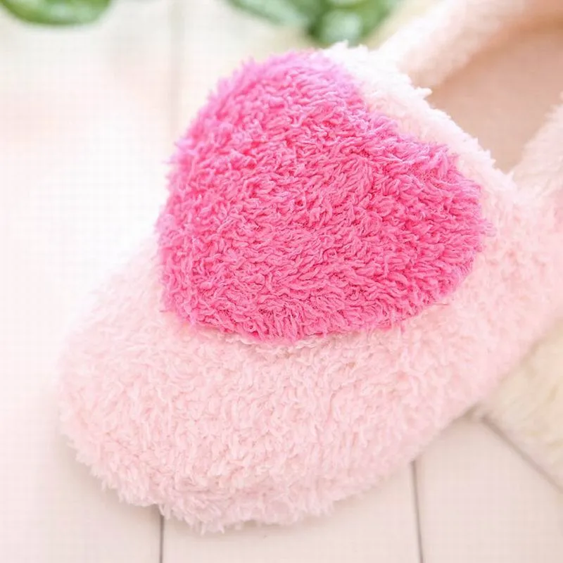 Lovely heart slippers for women soft plush warm house shoes bedroom slippers Elephant Slippers