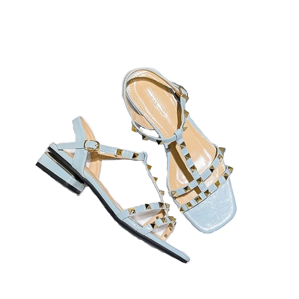 Low heel women's rivets sandals thin ribbon flat shoes comfy Jack The Skeleton Slippers