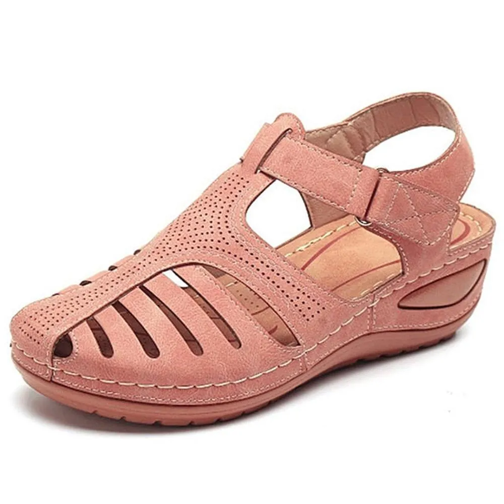 Women Platform Walking Sandals White Gold Sandals