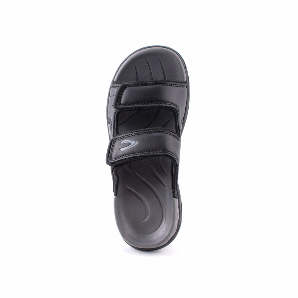 camel active Leather Easy Slip On Sandals Men Black JAXON 892407-WA1SV-1 BLACK Sandals Hunter Park
