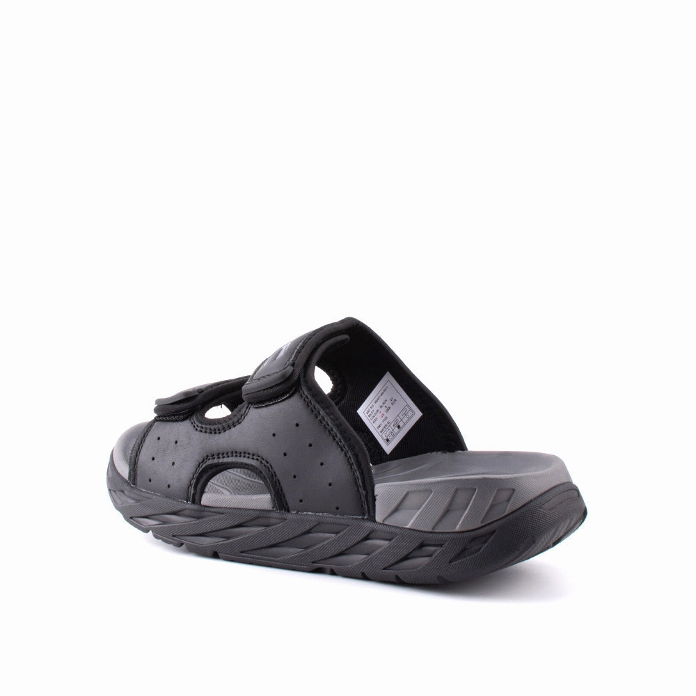 Sandals Factory Store camel active Leather Easy Slip On Sandals Men Black JAXON 892407-WA1SV-1 BLACK