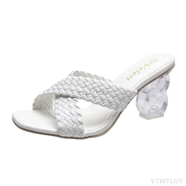 Moomin Slippers Slippers Women Cross Strap Summer Slides Shoes Ladies Mules Square Toe Indoor Ytmtloy House Zapatillas Casa Mujer