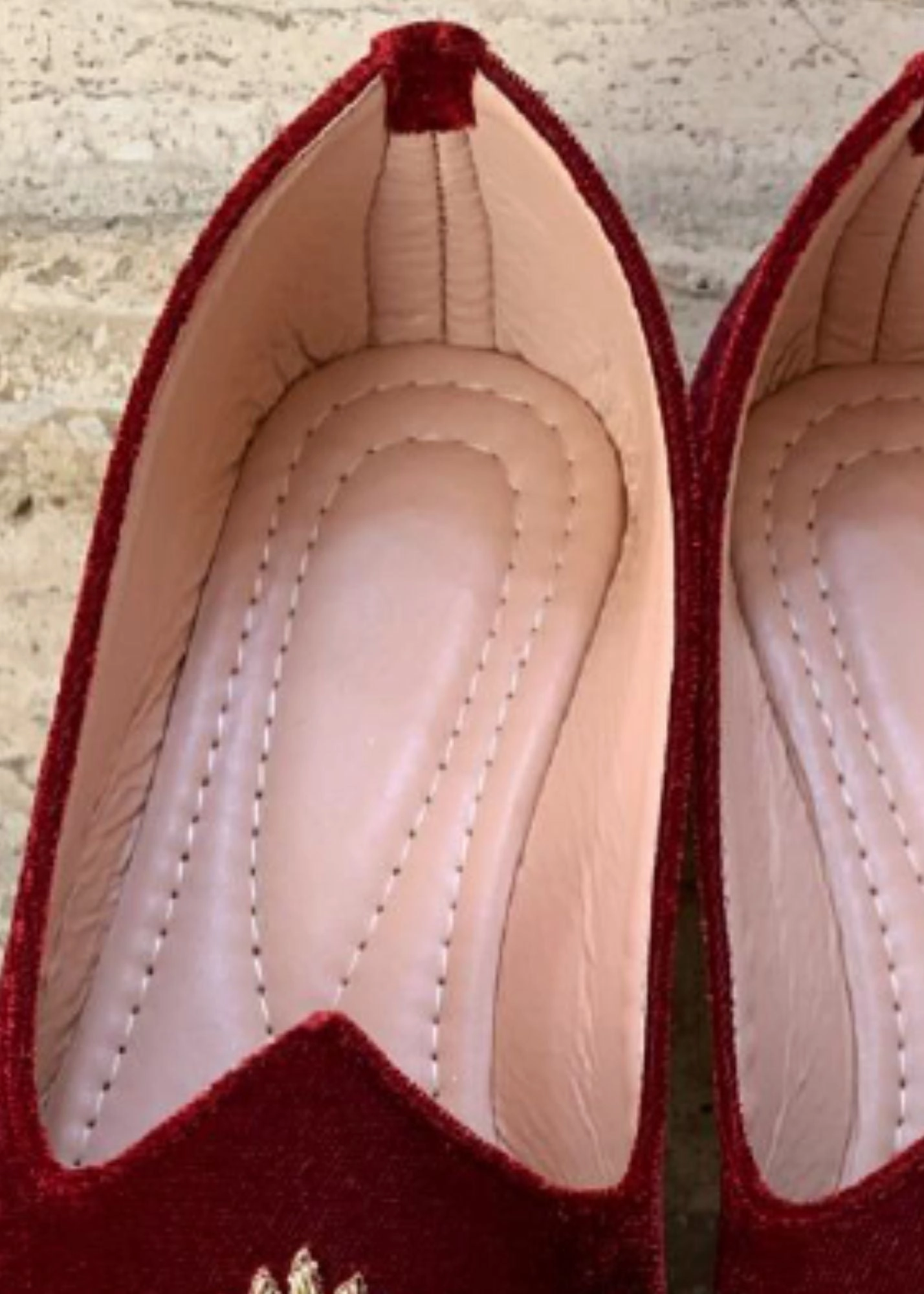 Silver Platform Loafers MAROON VELVET SHOES FOR MEN