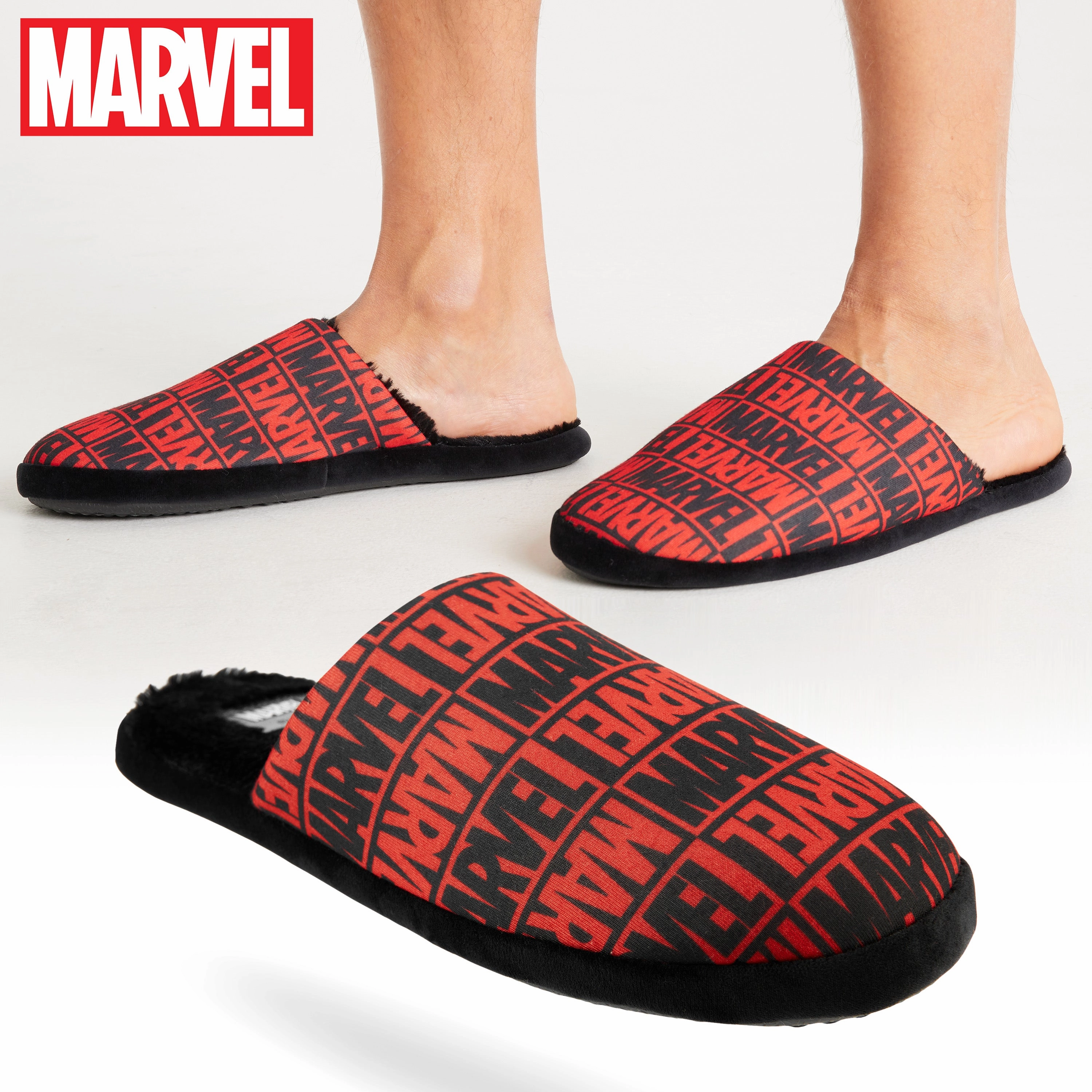 Marvel Men's Slippers - Warm Cosy Indoor Non Slip Shoes Fuzzy Slippers Porn