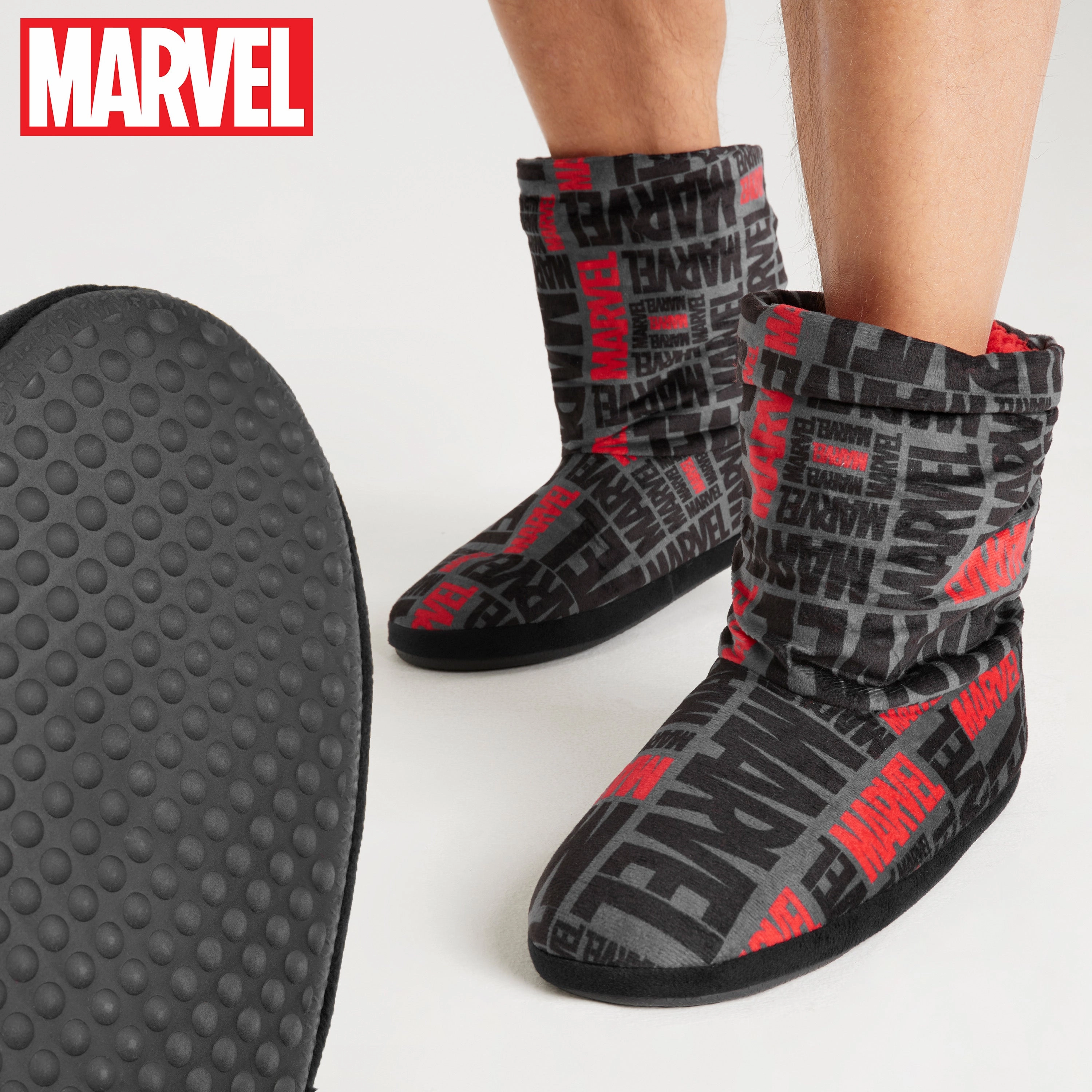 Gripper Slippers Review Marvel Men's Slippers Plush Indoor House Shoes