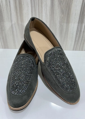 Paul Green Loafers MEHNDI GREEN SUEDE SHOES FOR MEN