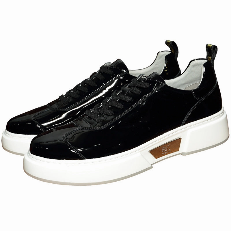 Men''s Shoes Leather Flat Sole Shoes Men''s Simple And Versatile Lace Up Arch Support Shoes Flat Feet