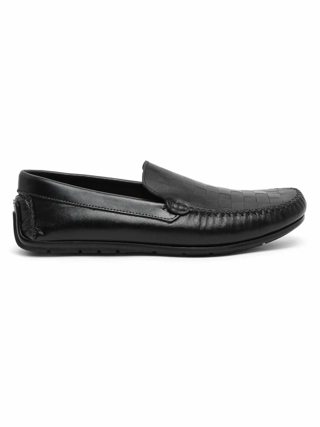 Casual Shoes In Style Men Black Texture Genuine Leather Loafers