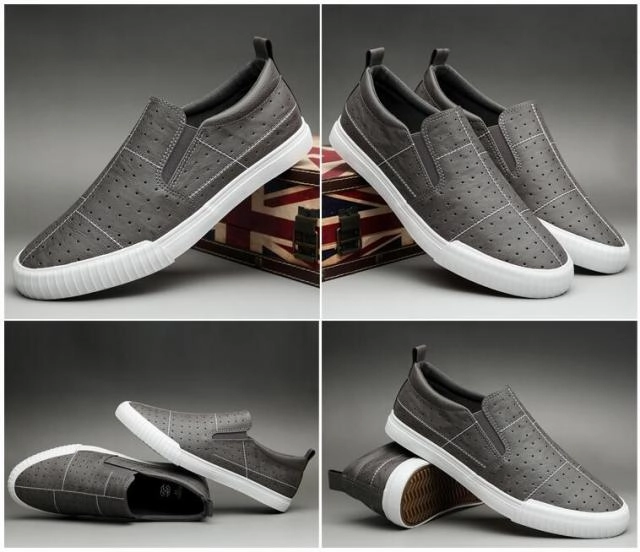 Men Breathable Fashion Leather Loafers Flat Sneakers Hot Pink Flat Shoes Womens