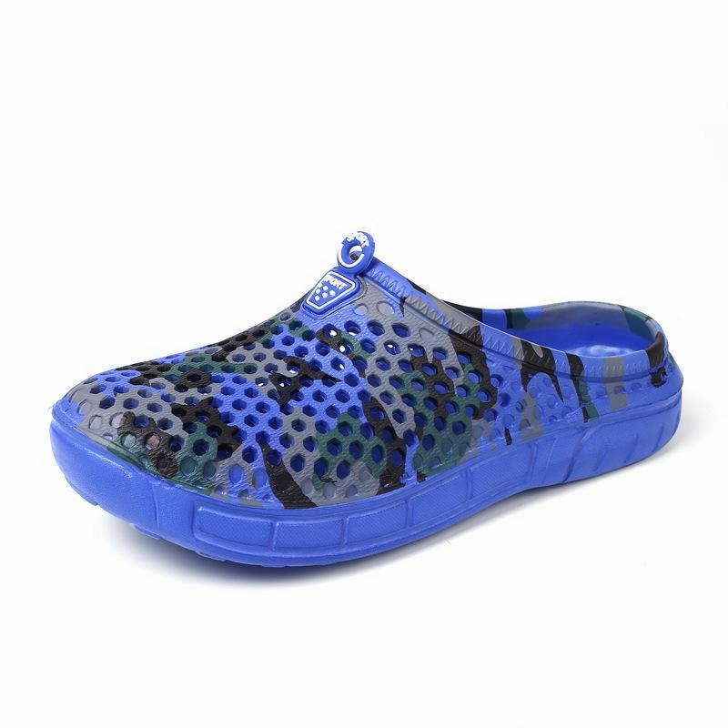 Saltwater Sandals Men Camouflage Hole Water Beach Slide Sandals