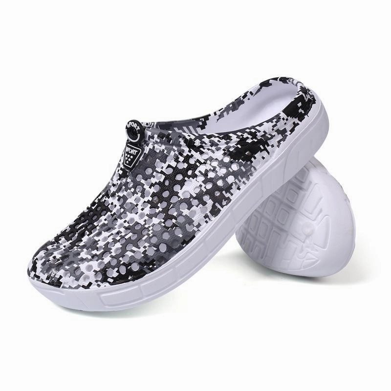 Lace Sandals Men Camouflage Hole Water Beach Slide Sandals