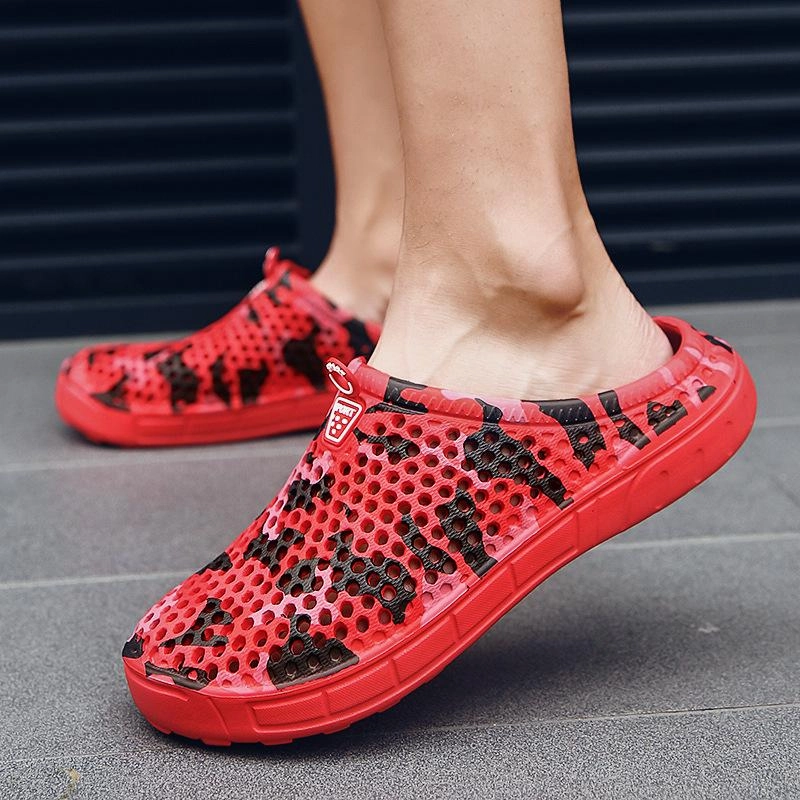 Men Camouflage Hole Water Beach Slide Sandals Sandals Pool