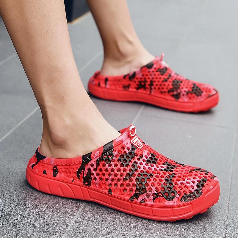 Men Camouflage Hole Water Beach Slide Sandals Cahaoo Sandals