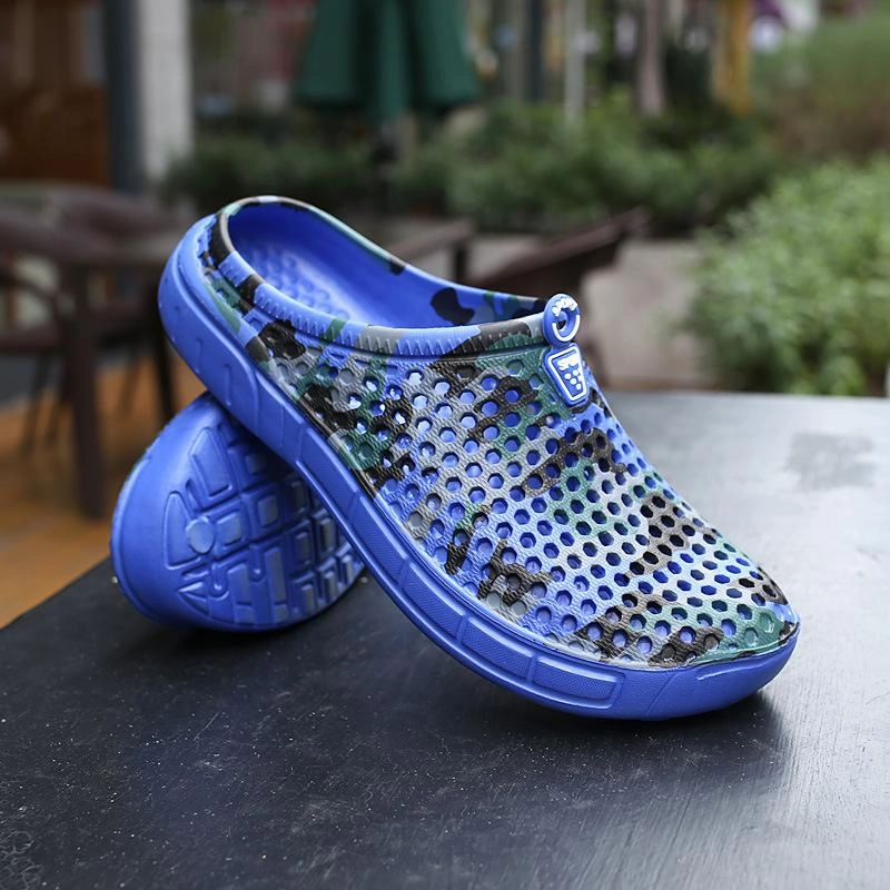 Men Camouflage Hole Water Beach Slide Sandals Sandals With Toe