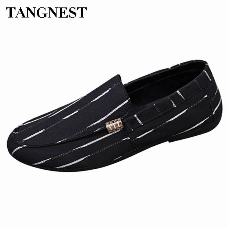Men Canvas Breathable Loafers Slip On Men's Shoes Arch Shoes For Flat Feet