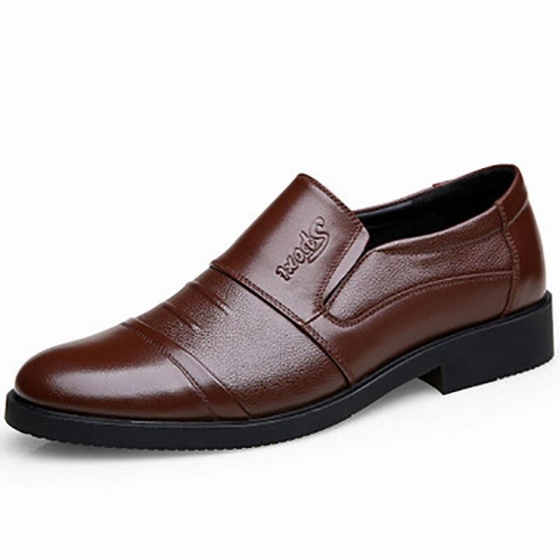 Wide Width Business Casual Shoes Men-Casual-Business-Dress-Shoes-Leather