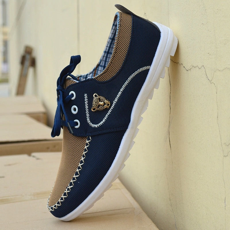 Men Casual Shoes Fashion Style Canvas Shoes Men Flat Walking Driving Footwear Light Sneakers. Knit Shoes Flats
