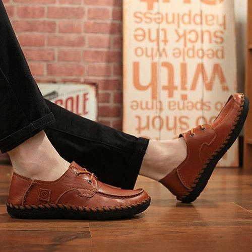Best Stability Shoes For Flat Feet Men Casual Shoes Fashionable Wear-Resisting Sewing Shoes Male Wild Flat Shoes