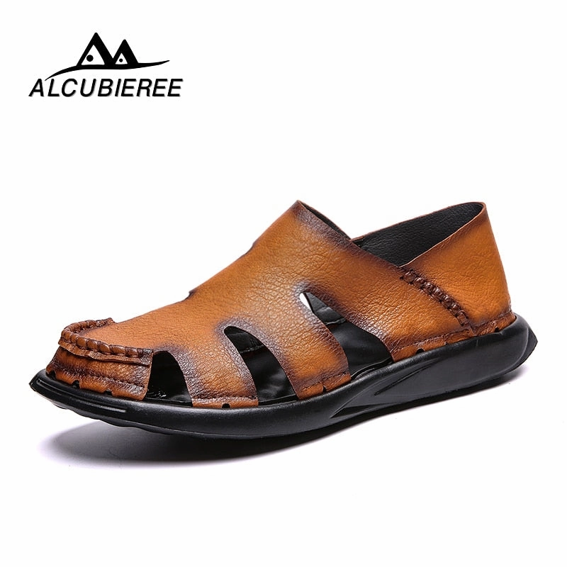 Support Shoes For Feet Men Cow Leather Sandals