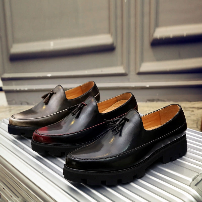 Men High Quality Casual Thick Soled Shoes Gum Sole Casual Shoes