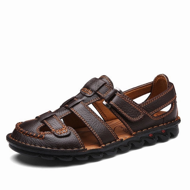Cloud Shoes Men Leather Classic Roman Sandals