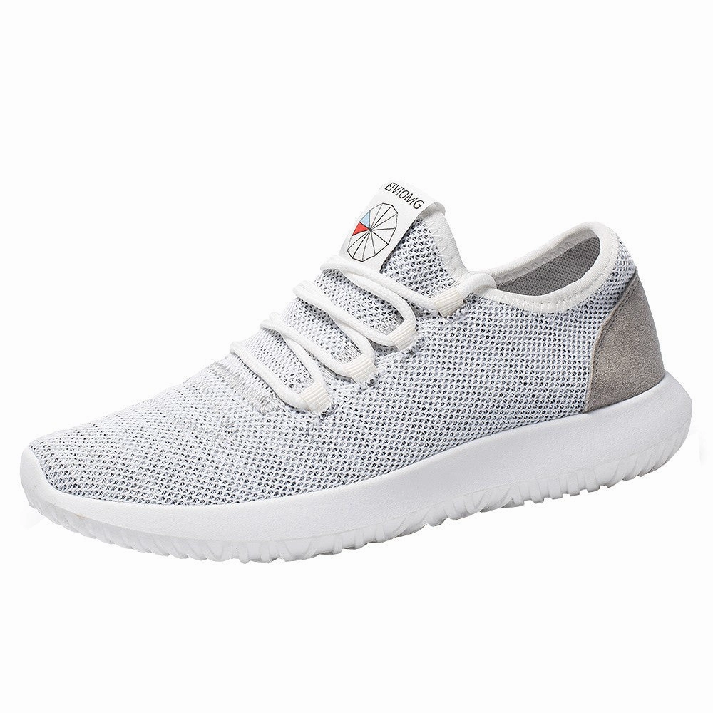 Men Mesh Round Breathable Flat Sneakers Running Shoes Motion Control Shoes For Flat Feet