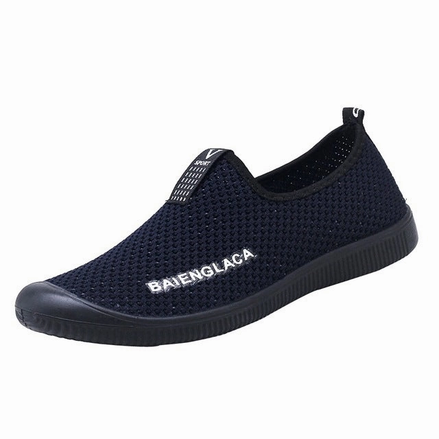 Mary Jane Shoes Flats Men Mesh Round Breathable Flat Sneakers Shoes