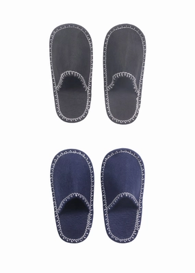 Inexpensive Ballet Slippers Men's 6 Pairs Slippers Set,Grey/Blue