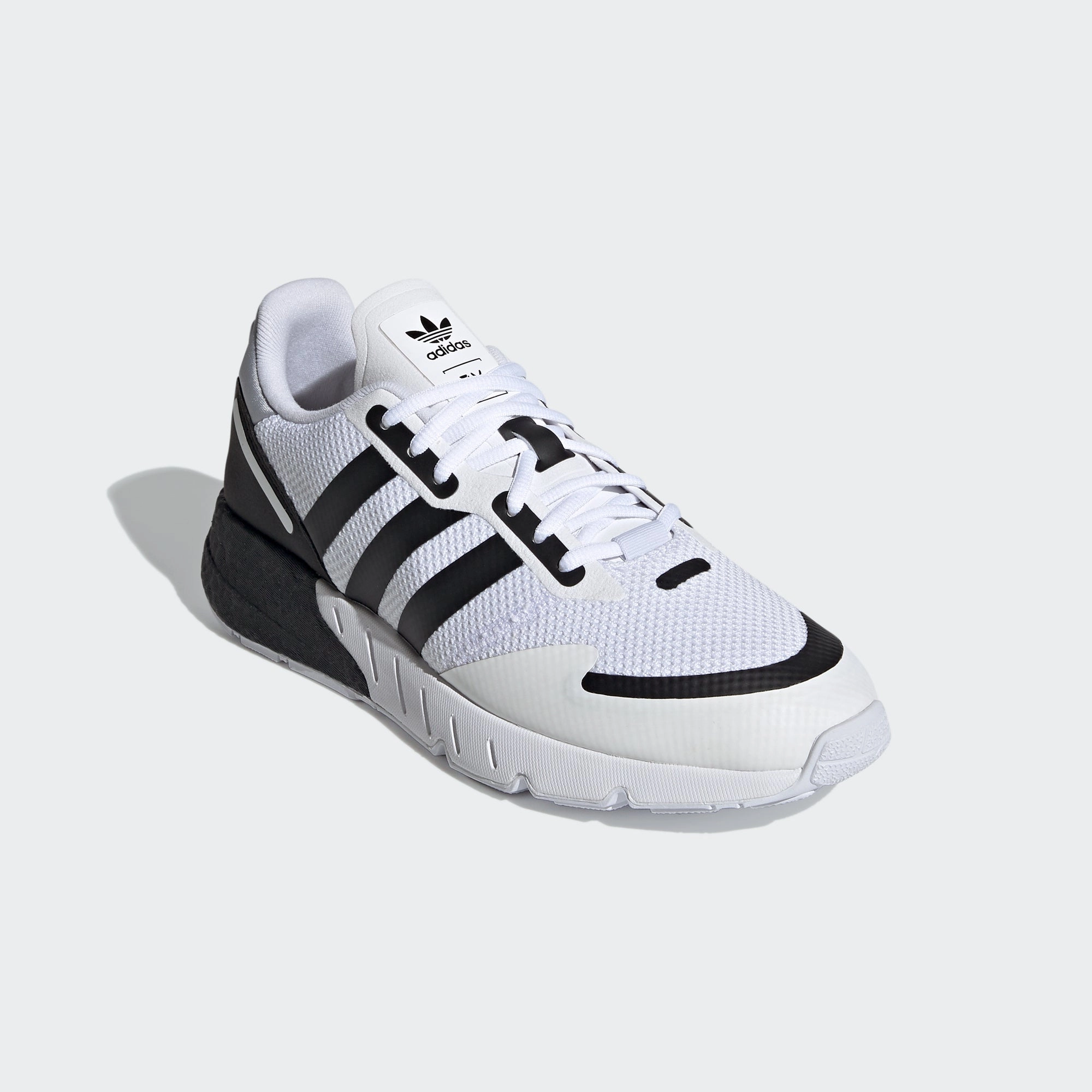 Men's adidas Originals ZX 1K Boost Shoes White Black Adidas Primeknit Running Shoes