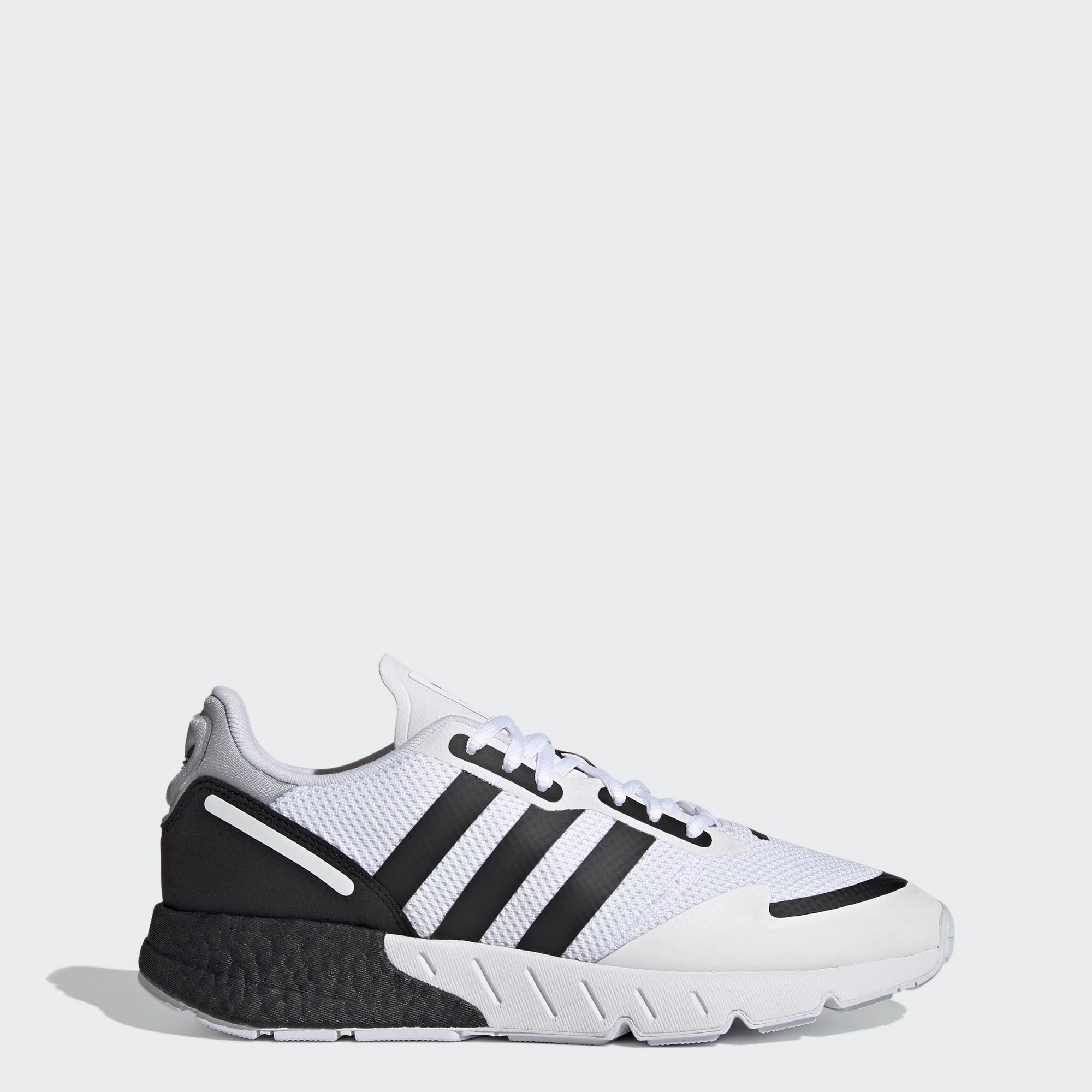 Men's adidas Originals ZX 1K Boost Shoes White Black Adidas Basketball Shoes Size 16