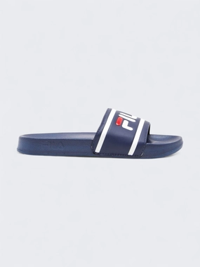 Men's Brand Logo Printed Slippers,Navy Slippers With Arch Support
