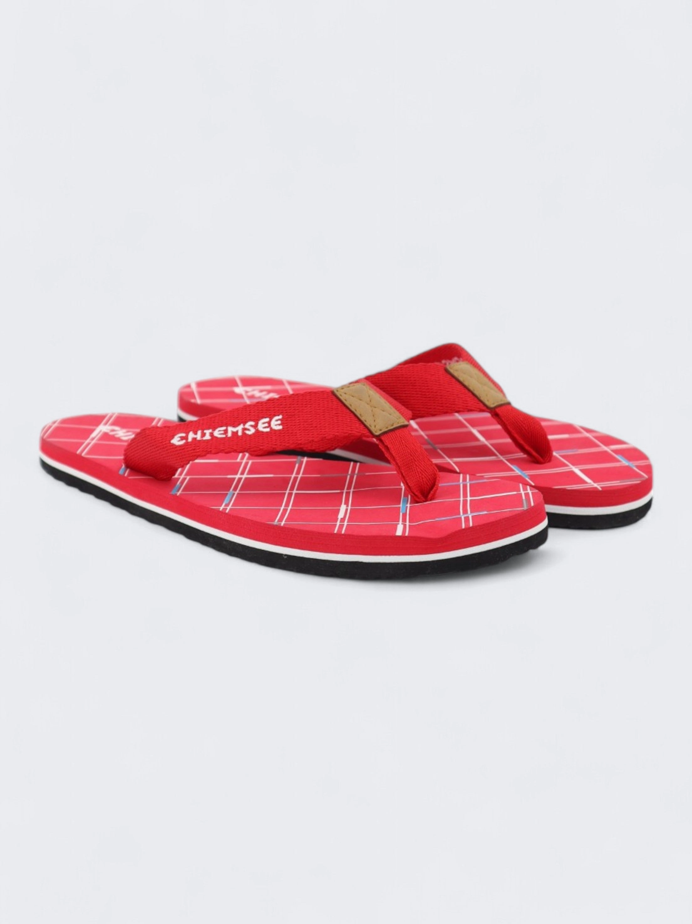 Men's Brand Logo Printed Slippers,Red Hello Slippers Marshalls
