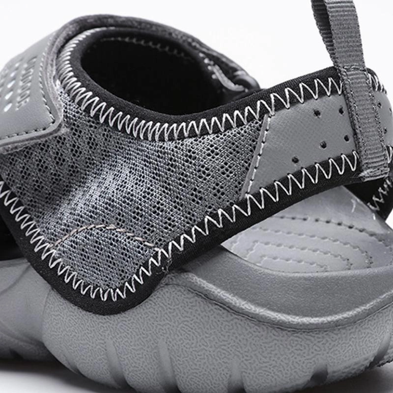 Low Block Heel Sandals Men's Breathable Mesh Shoes Outdoor Sport Casual Sneakers
