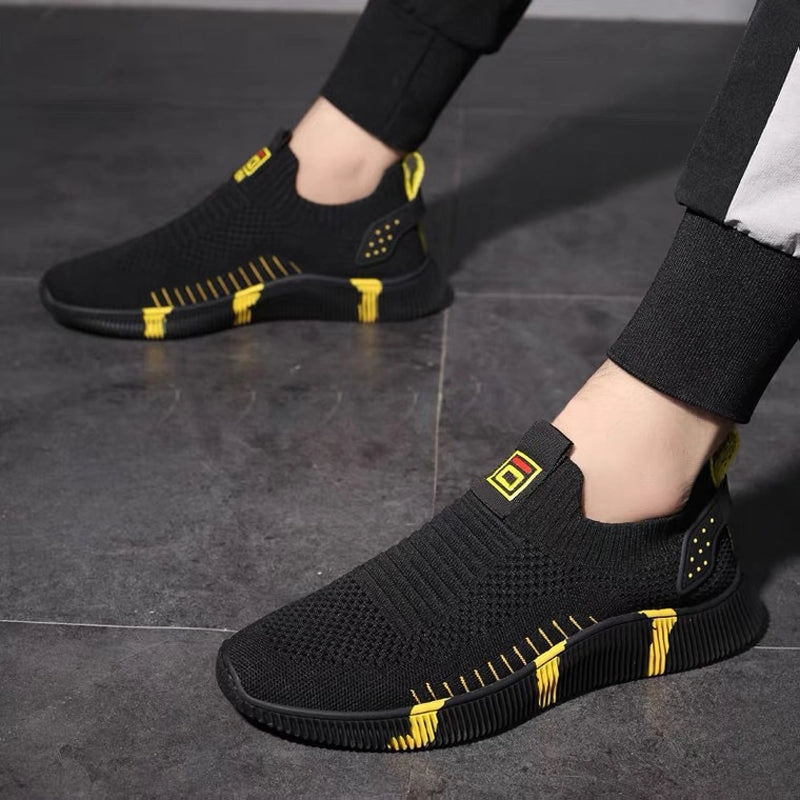 Men's Breathable Mesh Slip On Sneakers Running Shoes Knee Pain