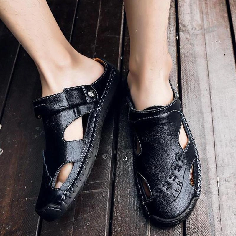 Birkenstocks Slippers Men's Casual Breathable Handmade Leather Sandals