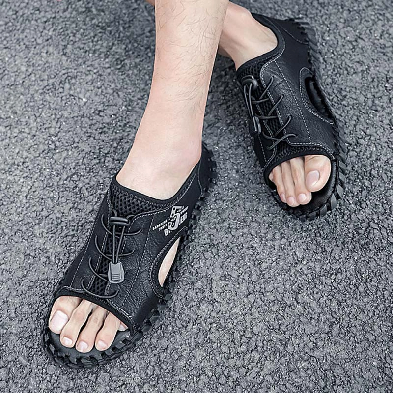 White Newborn Sandals Men's Casual Elastic Sandals
