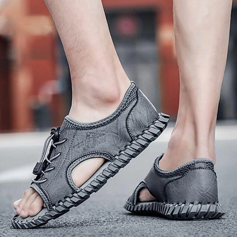 Studded Platform Sandals Men's Casual Elastic Sandals