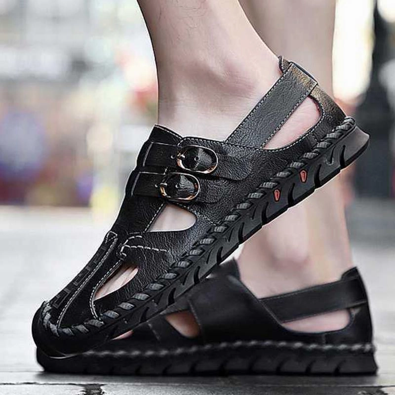 Men's Leather Soft Fashion Sandals Sandals Huts Over Water
