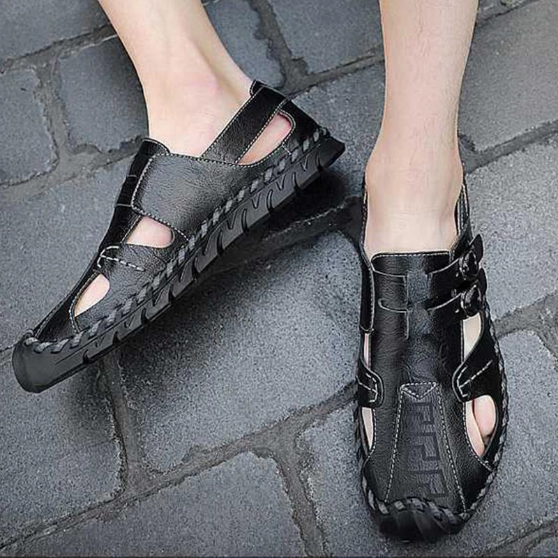 Men's Leather Soft Fashion Sandals Boc Sandals