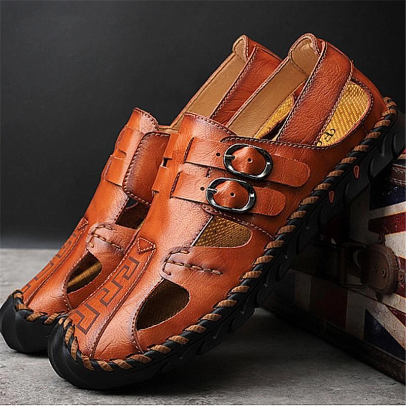 Men's Leather Soft Fashion Sandals Barbados Royal Sandals
