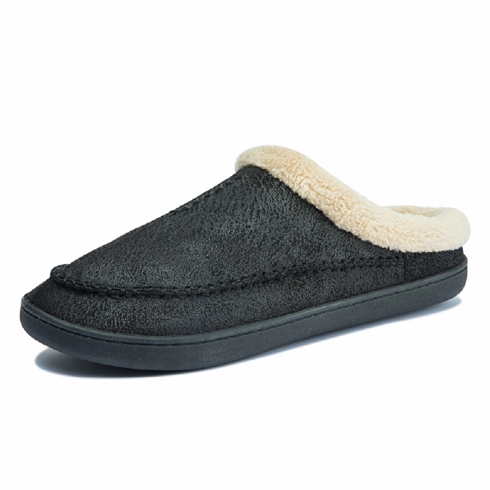 Men's Memory Foam Slippers Warm Fleece Shoes Arthritis Slippers