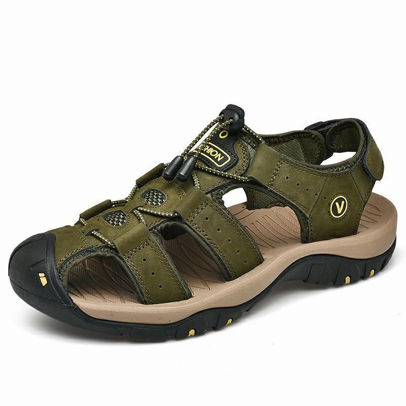 Men's Outdoor Leather Toe Cap Sandals Sandals Hunter Park