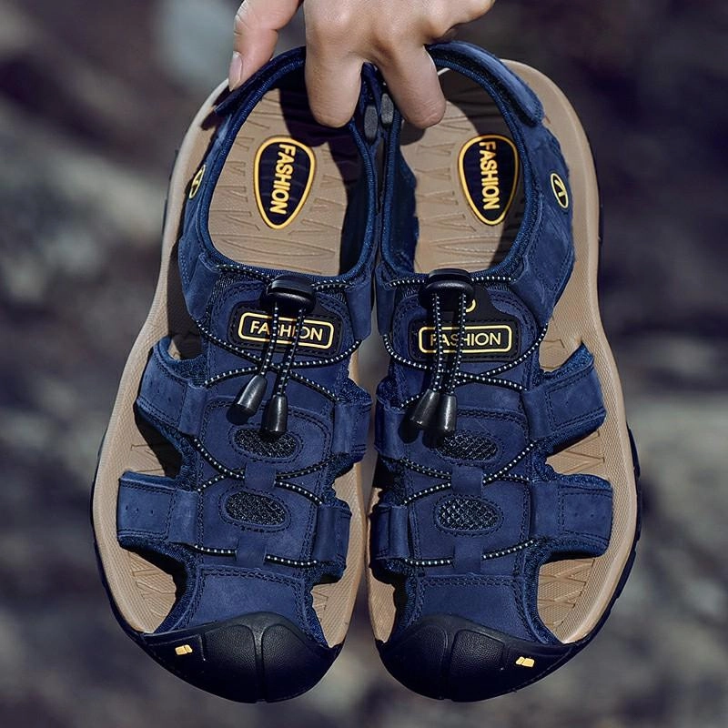 Sandals Royal Bahamian Bahamas Men's Outdoor Leather Toe Cap Sandals