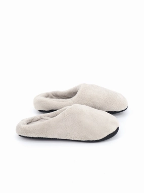 Men's Plain Fleece Slippers,Light Grey Moodpop Slippers
