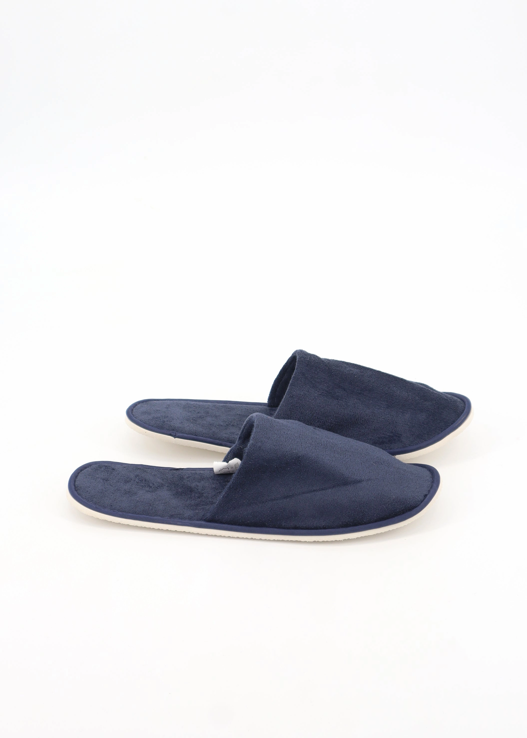 Raffia Slide Sandals Men's Plain Slippers,Navy